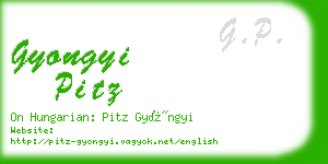 gyongyi pitz business card